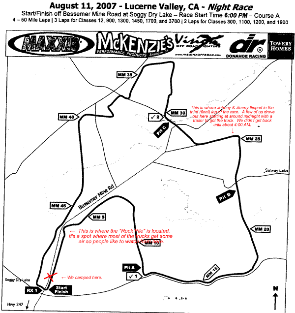 Lucerne Valley Off Road Map